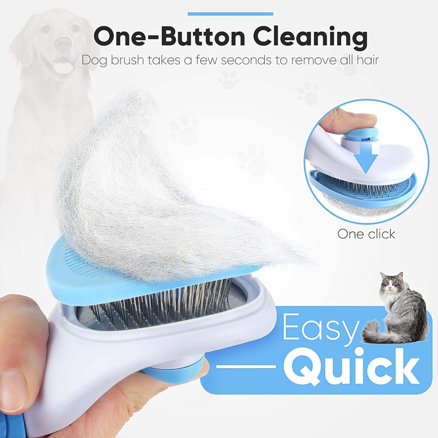 Pet Hair dog hair cat hair Removal Grooming Brush